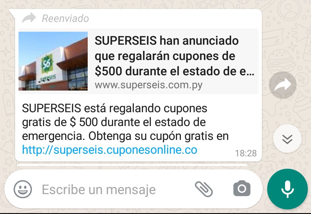 CERTpy's tweet photo. Con el #COVID19 sigue aumentando los casos de phishing. No caigas en los engaños, no ingreses datos y no reenvíes los enlaces! https://t.co/ngGwh938As https://t.co/V2kSV4beRK
