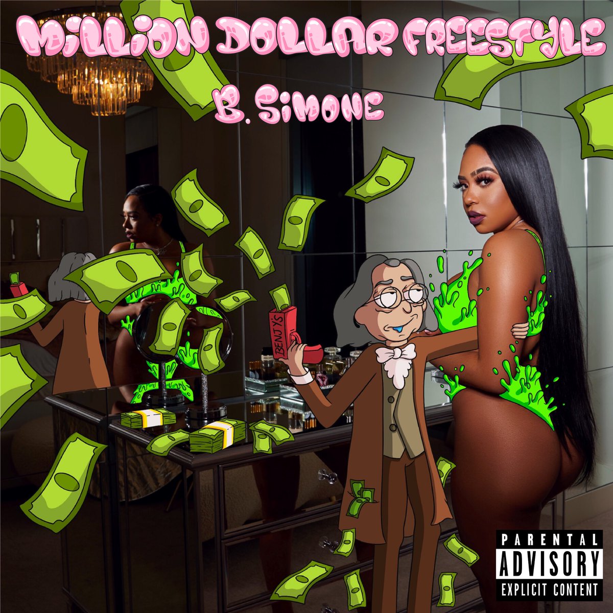 TheBSimone's tweet photo. I drop at midnight 💰 MILLION DOLLAR FREESTYLE will be on all platforms along with the lyric video on YouTube so y’all can learn every word❤️ #BILLIONAIREB #BSimoneFreestyle #ManifestQUEEN https://t.co/KQQFtSyMyh