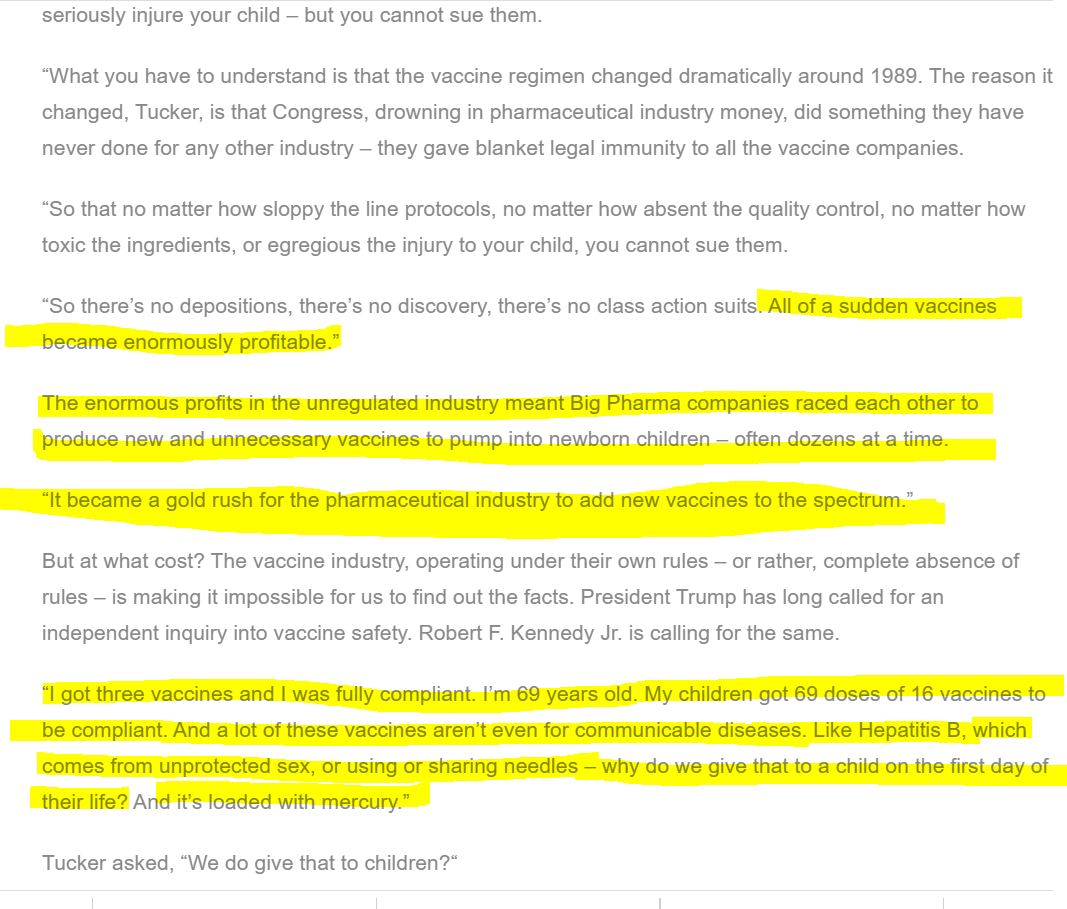 They attack RFK Jr almost as badly as they attack Trumpread what he has to say(Also, if you come at me with anti-vaxxer stuidity, I'm immediately blocking you. We're past straw men arguments) https://www.pacifichealth.info/archives/51294?fbclid=IwAR0olnGp4Bs1QwO-NPkfDM1XHZS8coUDrxCkJR2xCZxjAOamuXFk5HBetgg