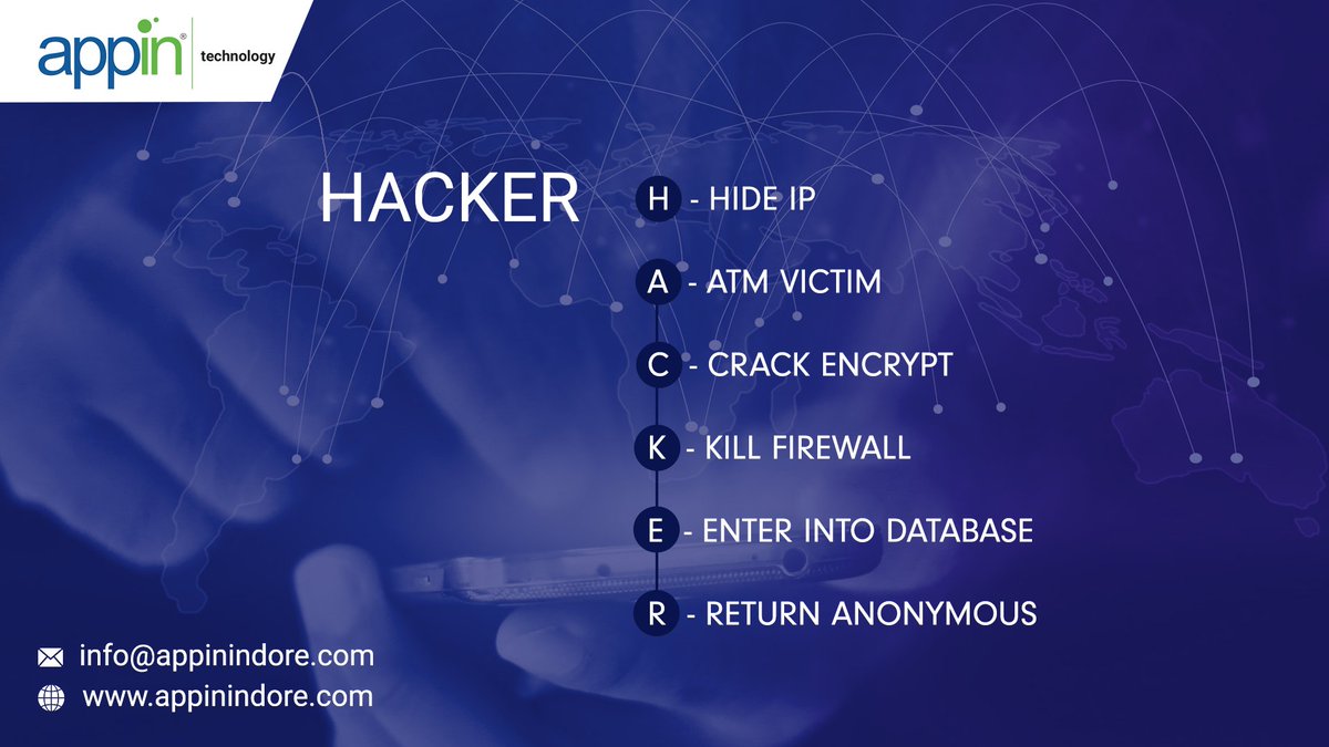 AppinOfficial's tweet photo. Want to know the exact meaning of HACKER ??
Read the post to gain knowledge.
#appin #appinindore #appininstitute #hacker #fullform #hackermeaning #ethicalhacking #ethicalhackinginstitute #institute #indoreinstitute #certifiedethicalhacking #eccouncil #hackinginstitute #hacking https://t.co/S3XczprB03