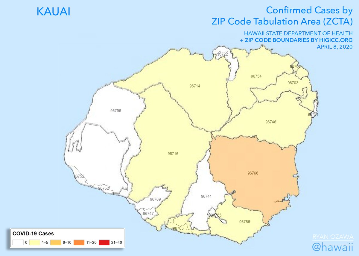 十字路 Today's updated ZIP code overlay maps. Darkening only in 96818