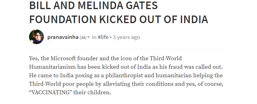 We've sold our soulsfor cheaper toys and billion dollar vaccinesRead These are children https://steemit.com/life/@pranavsinha/bill-and-melinda-gates-foundation-kicked-out-of-india