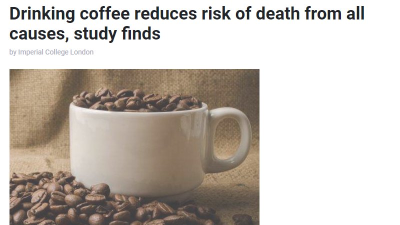 14/ Confounder:Let us consider the effects of coffee on lifespan. We observe coffee drinkers tend to live longer. Now lets pretend we do a study giving coffee to people, and it doesnt increase their lifespan. How do we explain this difference in outcomes?