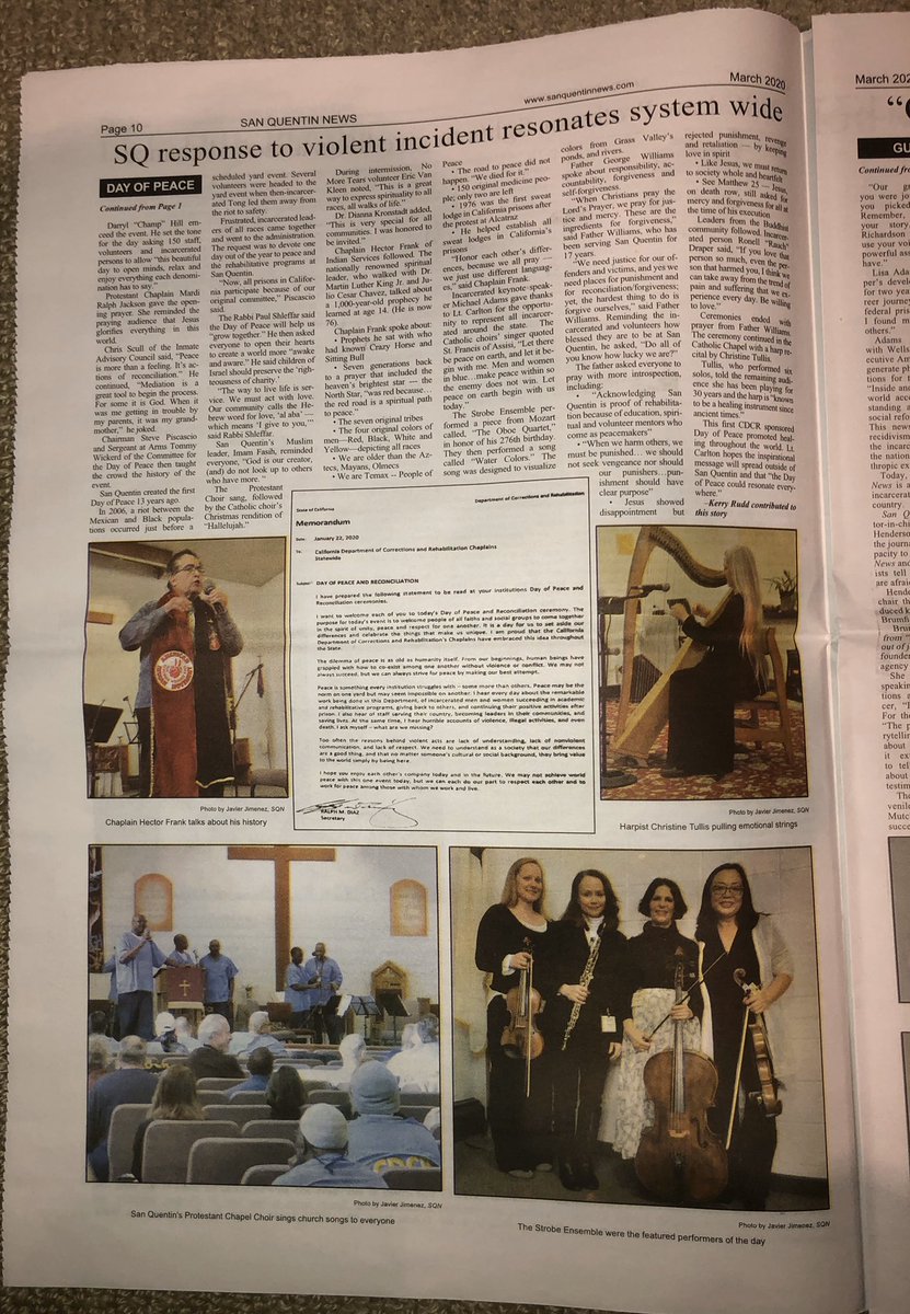Strobe was featured in the San Quentin Times for performing on their Day of Peace and Reconciliation last January.

As we mentioned before, it was a day of unexpected grace and joy. We wish everyone there the best during these difficult times.

sanquentinnews.com