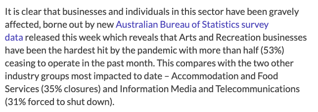 mrseankelly's tweet photo. Devastating impact on the arts

via @beneltham 

https://t.co/oiWuofPvnu https://t.co/q0wZEsMsA0