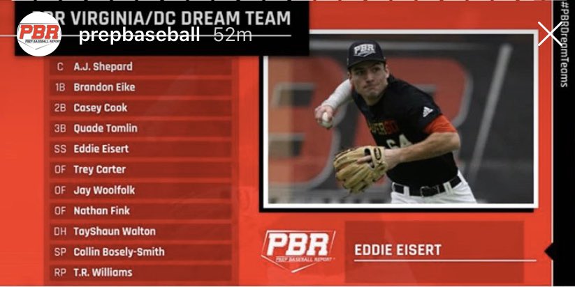 Prep Baseball Virginia/DC (@prepbaseballva) on Twitter photo Let’s go VA/DC! Get your votes in on <a href="/prepbaseball/">Prep Baseball</a> Twitter and Instagram account. Need to pull out the win over MS in the 1st Round of #PBRDreamTeams
<a href="/BrandonEike/">Brandon Eike</a> <a href="/Caseycook_2/">Casey</a> <a href="/quade_tomlin29/">Quade Tomlin</a> <a href="/EddieEisert/">eddie eisert</a> @TreyCarter06 <a href="/WoolfolkJay/">Jay Woolfolk</a> @NFink19 <a href="/TRWilli09/">T.R. Williams</a>
Support these DUDES! Let’s go VA/DC! Get your votes in on <a href="/prepbaseball/">Prep Baseball</a> Twitter and Instagram account. Need to pull out the win over MS in the 1st Round of #PBRDreamTeams
<a href="/BrandonEike/">Brandon Eike</a> <a href="/Caseycook_2/">Casey</a> <a href="/quade_tomlin29/">Quade Tomlin</a> <a href="/EddieEisert/">eddie eisert</a> @TreyCarter06 <a href="/WoolfolkJay/">Jay Woolfolk</a> @NFink19 <a href="/TRWilli09/">T.R. Williams</a>
Support these DUDES!