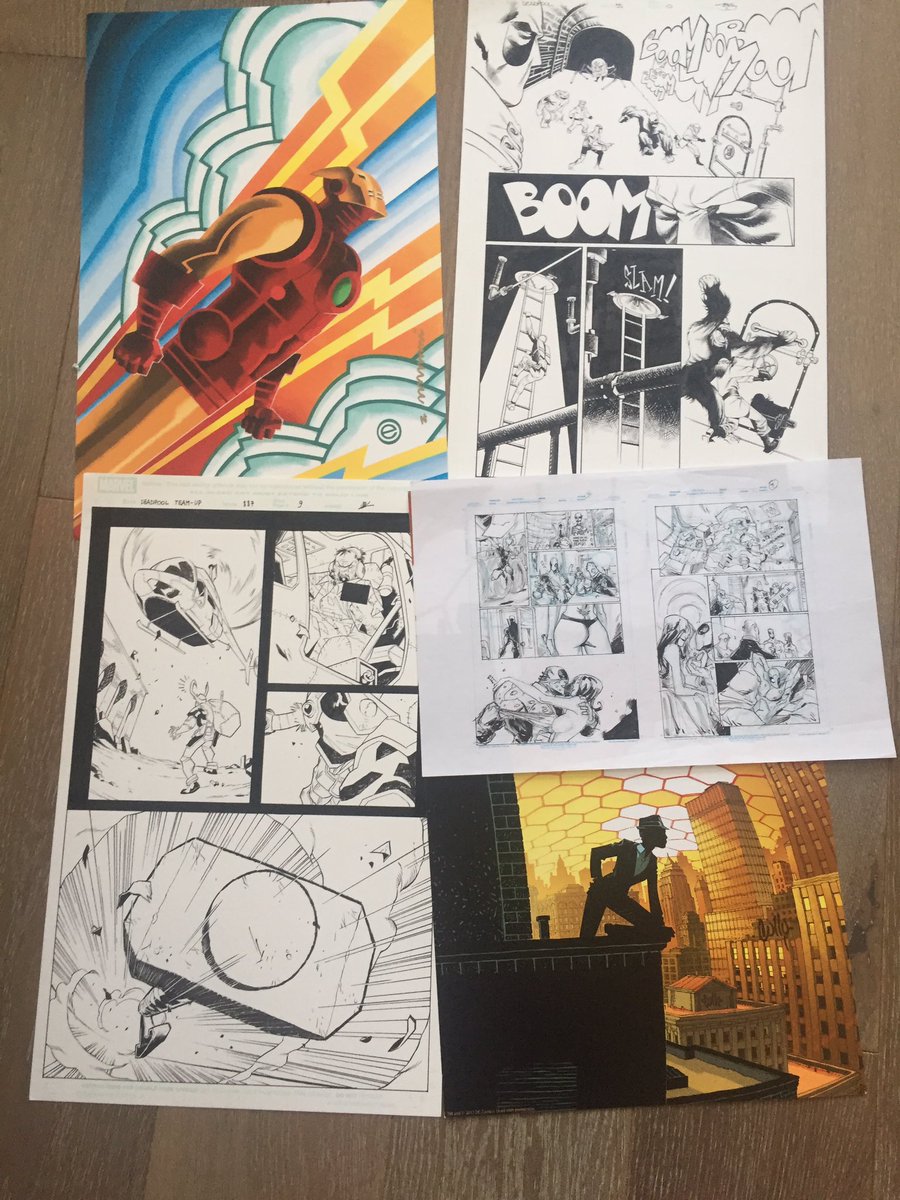 sykogrl's tweet image. Some more #eccc2020 purchases from @sequenceart #deadpool 27 by  @johntimmsart team up 887 by #Matteoscalera and issue 55 #ShawnCrystal