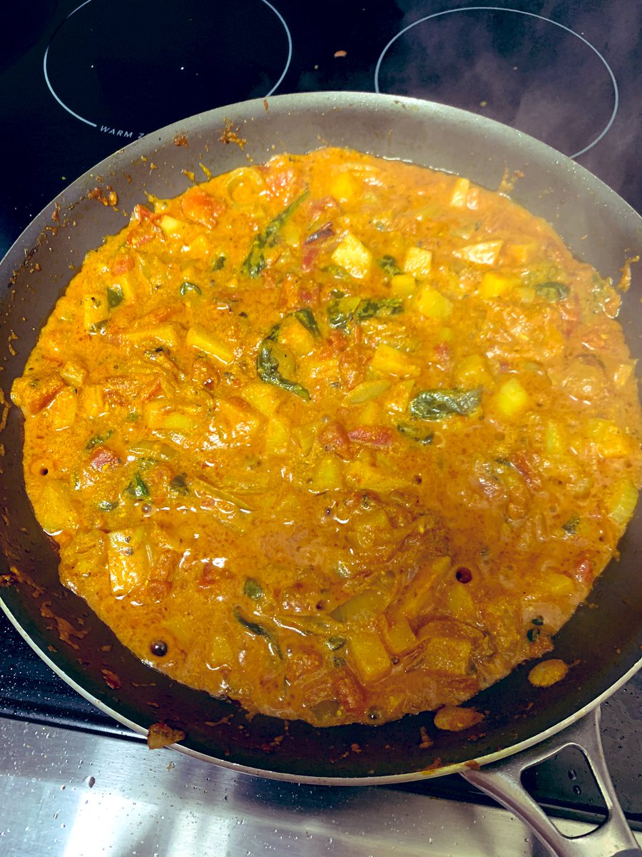 This evening’s meal is a potato/onion/tomato/yogurt curry involving some cumin/coriander/ginger & garlic. It’s easy. It’s going to have yogurt sauce.