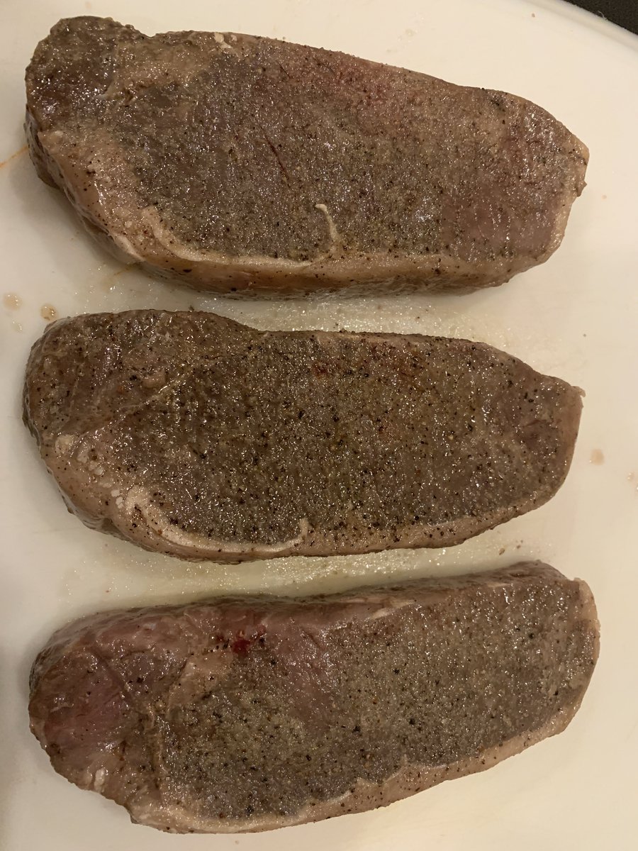 Pre-sear. Gray meat makes me nervous