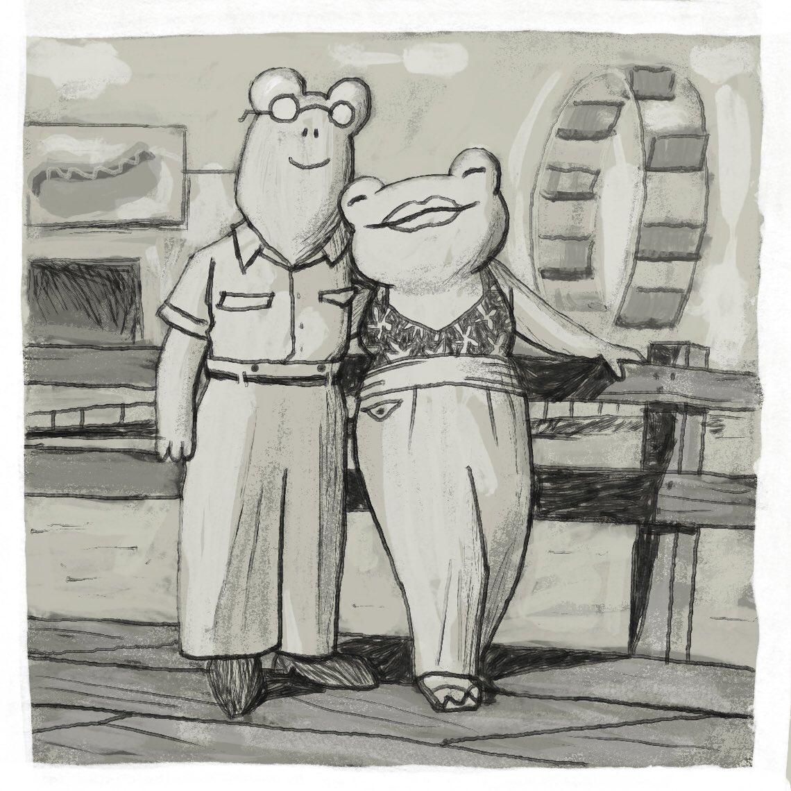 found some old photos of your grandparents at coney island 