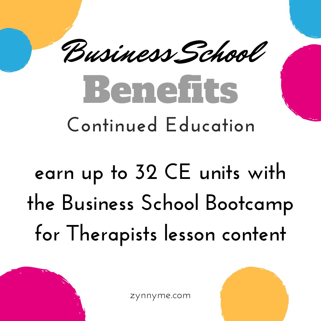 Bootcampers are eligible for up to 32 CE units! Yep - our first 8 course modules are registered with Aspira for 4 CEs each.  Work through the lessons at your own pace, and when you need or want to get a CE certificate we've got you!
bschoolbootcamp.com/about
@aspirace