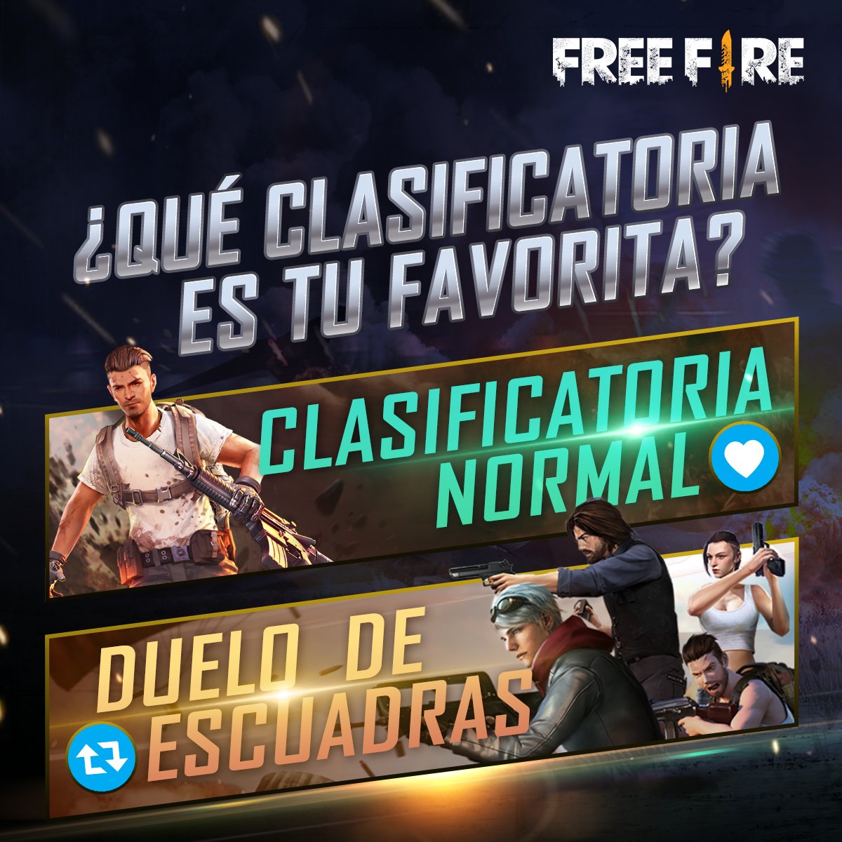 🔥 ¡Es hora de votar! 🔥

¿Cuál es su modo clasificatoria favorito y por qué? 👀💥