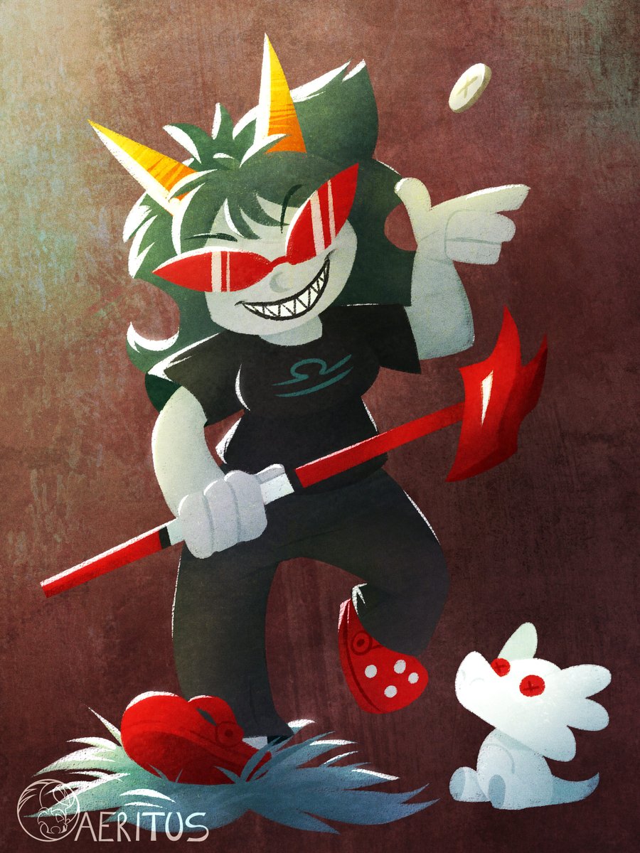 Aeritus91's tweet photo. hey it's @Ladystuck2020 !
@ObsessedCartoon asked for Terezi appreciation and I just agree! This has been fun to work, drawing her is always a blast, love that grin and pointy glasses!

#homestuck https://t.co/V6kRNvT9Cq