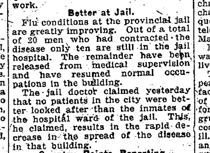 Fear of outbreaks in prisons was an issue, as it is today.