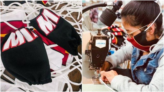 口罩不夠球衣來湊！熱火將10萬美元未出售球衣改成口罩，捐給醫療機構！-黑特籃球-NBA新聞影音圖片分享社區