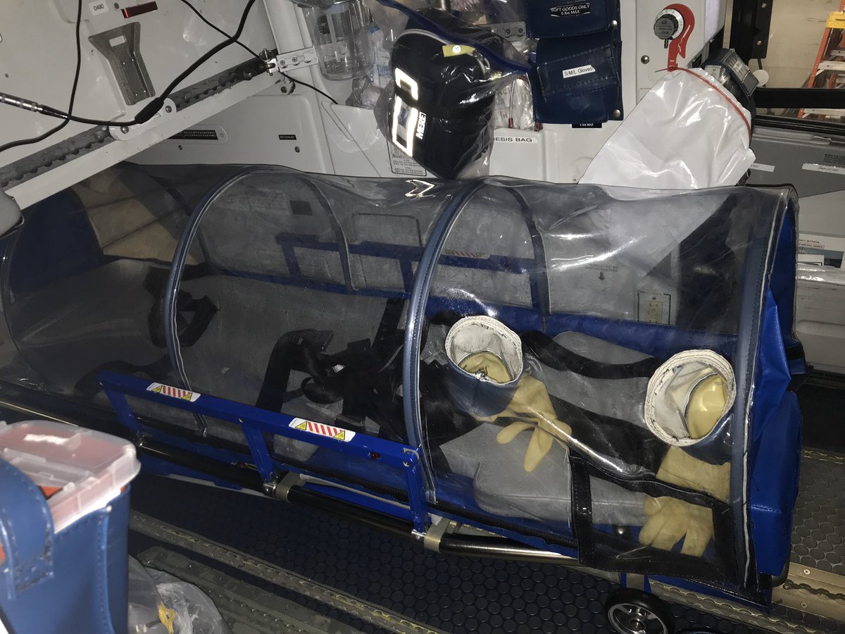HEMSCC's tweet image. COVID-19 custom made patient transport capsule. #emssafety