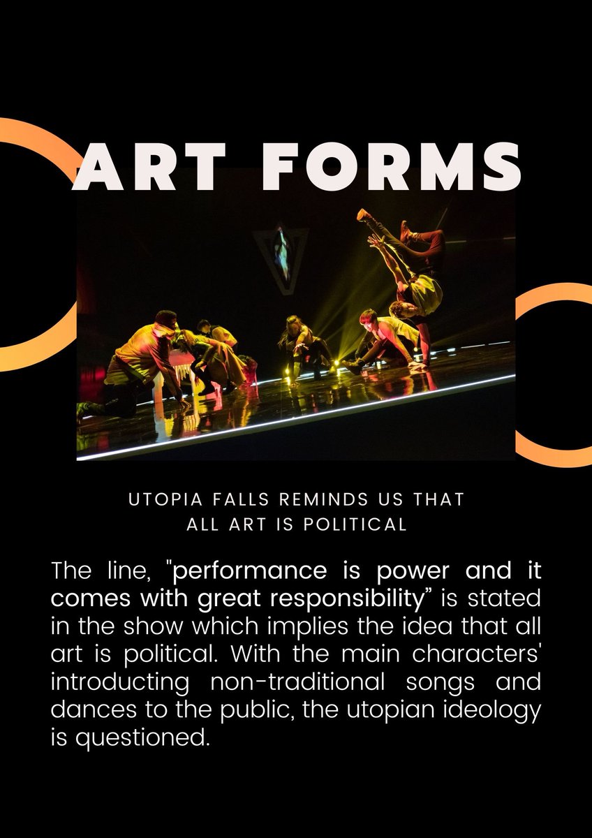 Utopia Falls portrays the revolutionary power of art which distinguish it from other stories who often use violence as an act of revolution. (It is also the first sci-fi hip-hop tv series )