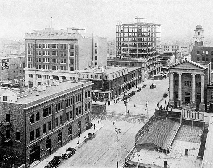 Roughly a decade later, Gariepy Block would be surrounded by enterprise and larger development making this intersection a bustling hub of commerce.*McLeod Building under construction •EA-10-208 (1914)
