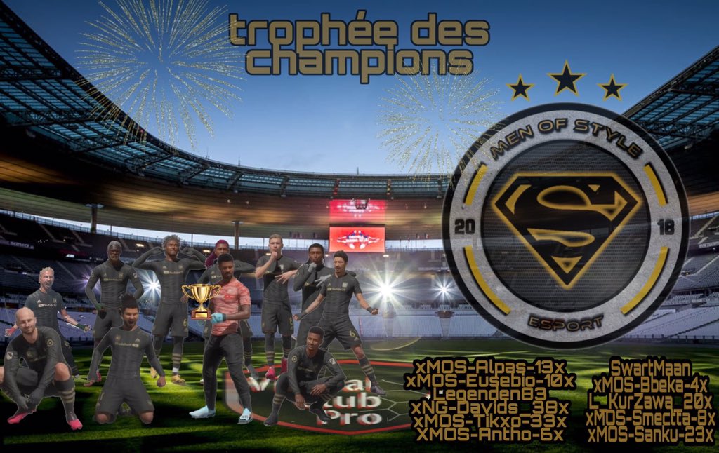 Après sa victoire 4 à 0 contre le champion de Ligue 2 <a href="/EsportXi/">XI Vasilias eSport</a> , <a href="/MenOfStyle/">CY</a> décroche un nouveau trophée!! Toutes nos félicitations !!!