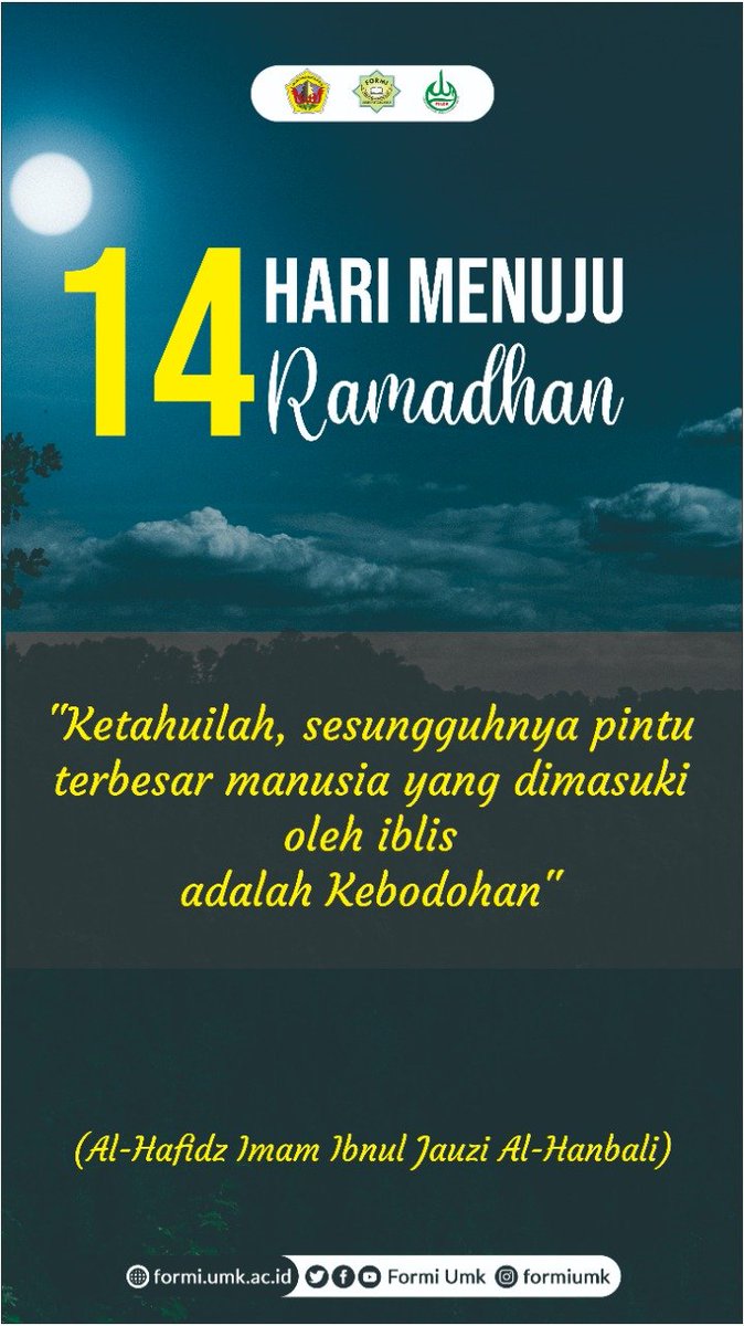 FormiUmk's tweet photo. Ψ¨ΩΨ³ΩΩ
Ω Ψ§ΩΩΩΩΩ Ψ§ΩΨ±ΩΩΨΩΩ
ΩΩ Ψ§ΩΨ±ΩΩΨΩΩΩ
Ω
#UMK
#FormiUmk
#FormiFamily
#SalamUkhuwah
#GoesToRamadhan2020
#dirumahaja
#DakwahMedsos
IG: @formiumk
Tw: @formiumk
FB: Formi Umk
Fanpage: FORMI UMK https://t.co/iFD2GJomHS