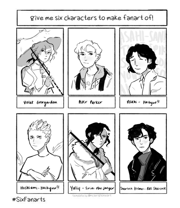 here's my #SixFanarts !! 
