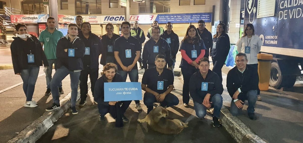 Parte del equipo del <a href="/MSALUDTUC/">SALUD PUBLICA TUC</a> ,turno noche, en la TERMINAL DE ÓMNIBUS de #Tucuman, cuidando a todos los tucumanos