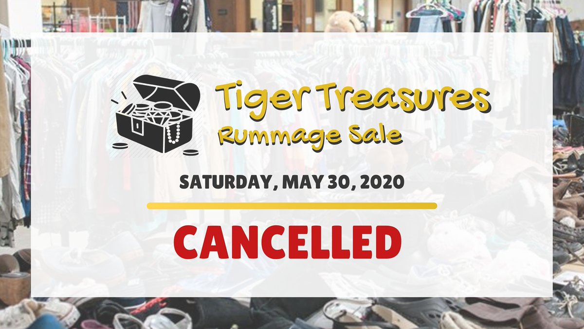 As a reminder, Tiger Treasures 2020 is cancelled. Thank you to everyone for your support and excitement, we will see you next year!