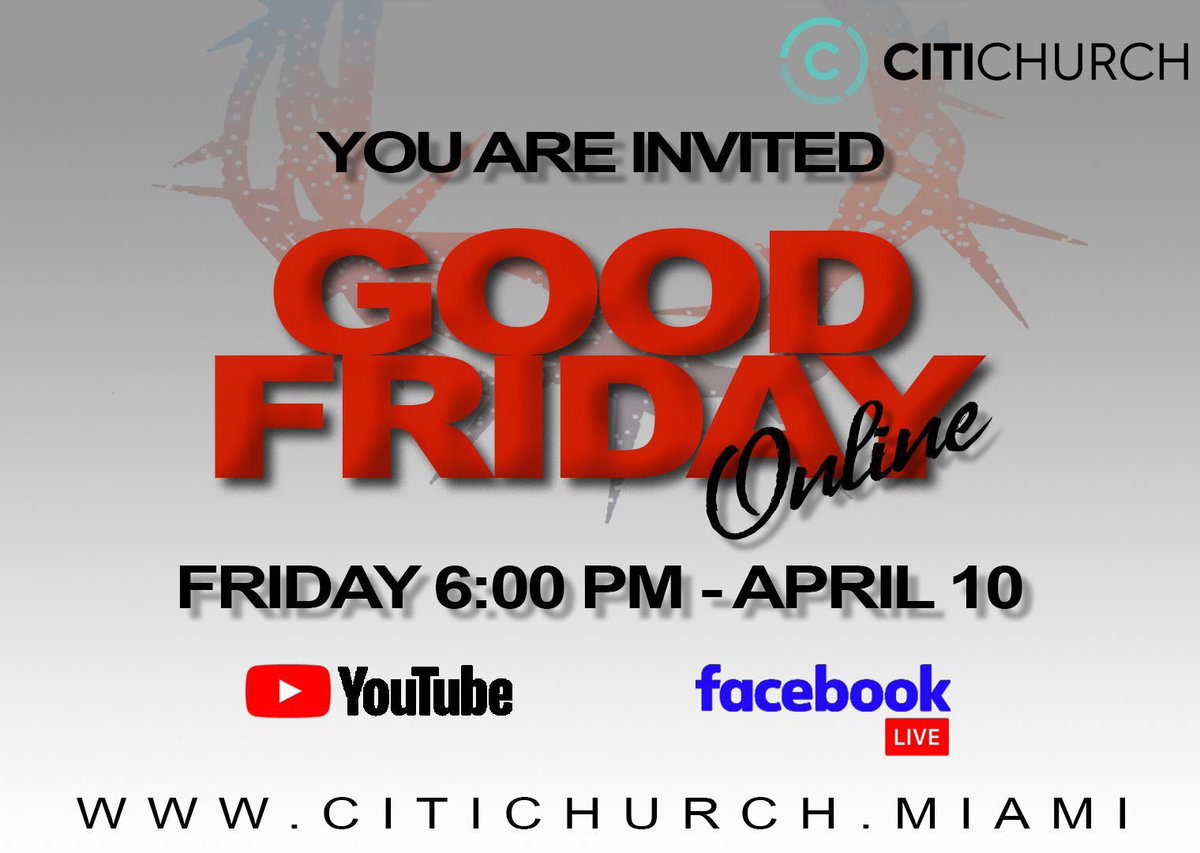 CitiChurchMiami's tweet photo. Join us! Search for Citi Church Miami https://t.co/QwzVxnLZP2