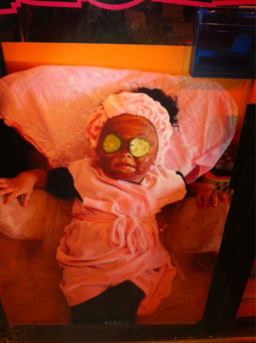 Just thinking about that time I walked past a baby spa (a spa for babies) in DC. This was the photo in the storefront window. What incredible art direction.