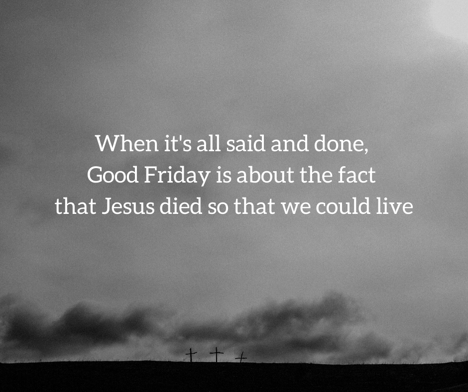 ThirdAvenueBapt's tweet photo. The message of Good Friday is this - remember that you will live because Christ died for you.

https://t.co/Hf4cAgR21Y https://t.co/vpMtTeZxsT