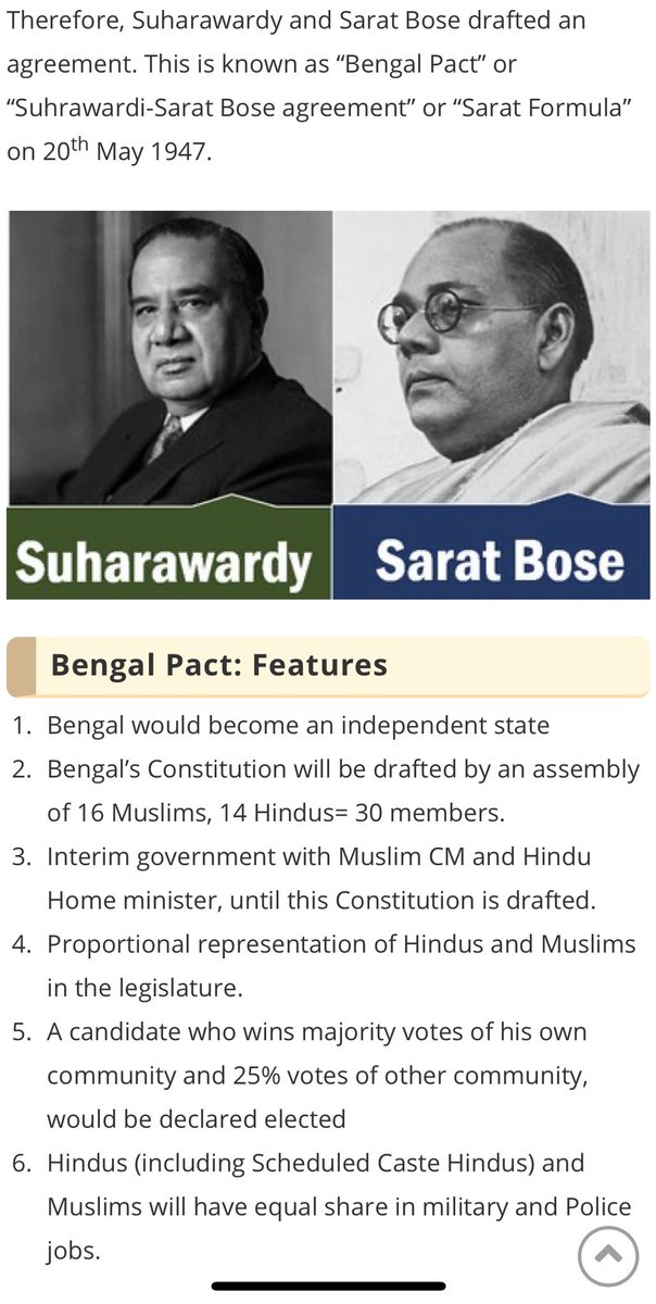 Second of these instances is proven from records of 1947 negotiations known as ‘United Bengal Movement.’At partition, both ML & BPML leaders were cognizant of the fact that rights of Muslims of Bengal would best be protected in a Muslim majority independent Bengal.Contd./25