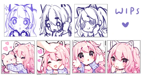 https://t.co/h7SZufdhTP long time no stweeeam.. working on emote commissions! 