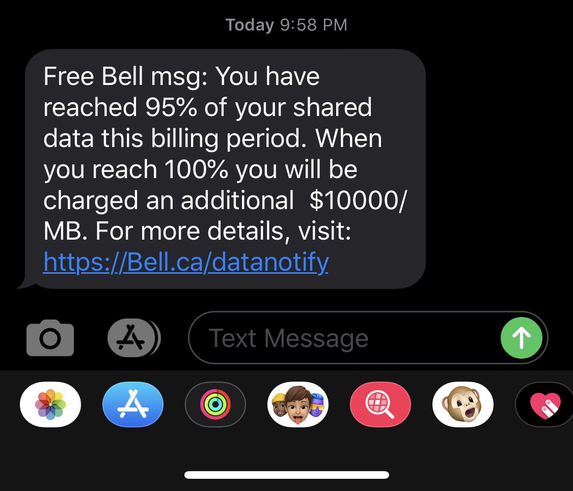 petrov10's tweet photo. #bellcanada Really?  You got to be kidding me?  Home internet works 50% of the time and then this message!!! https://t.co/UkyOedgR2w