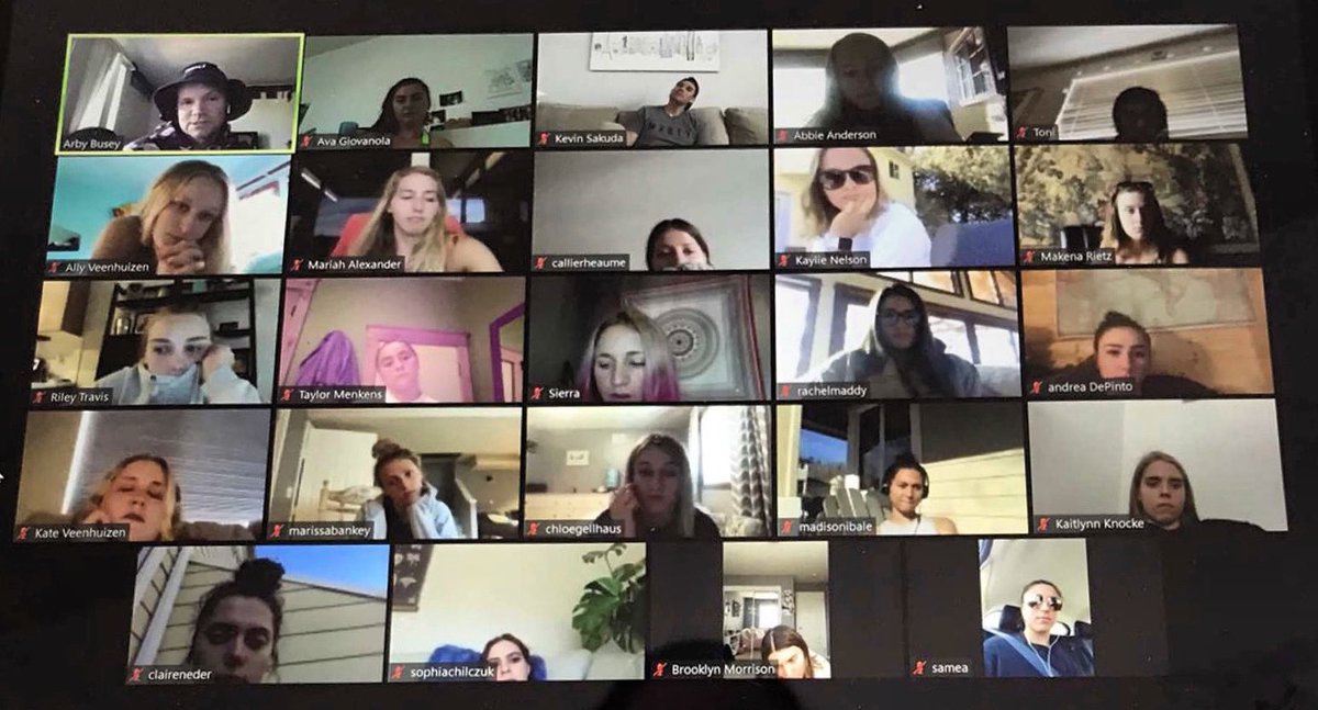 Today we met on Zoom to talk about our plans for spring quarter and how we can continue to build community 🤍