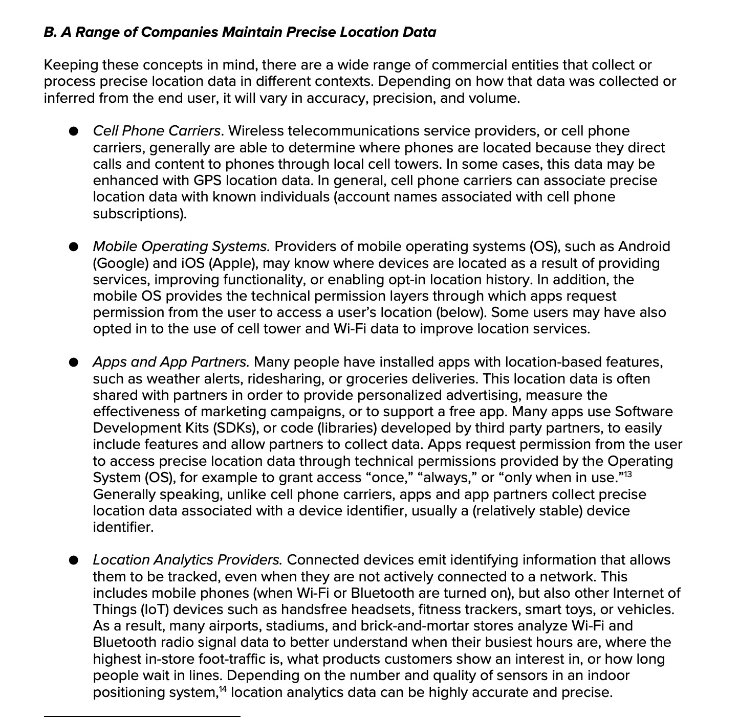 FPF also provided a helpful list of the types of organizations that have location data, which should be analyzed for privacy violations or potential opportunities for supporting public health // & FPF also called for a federal privacy law and covered some important aspects: