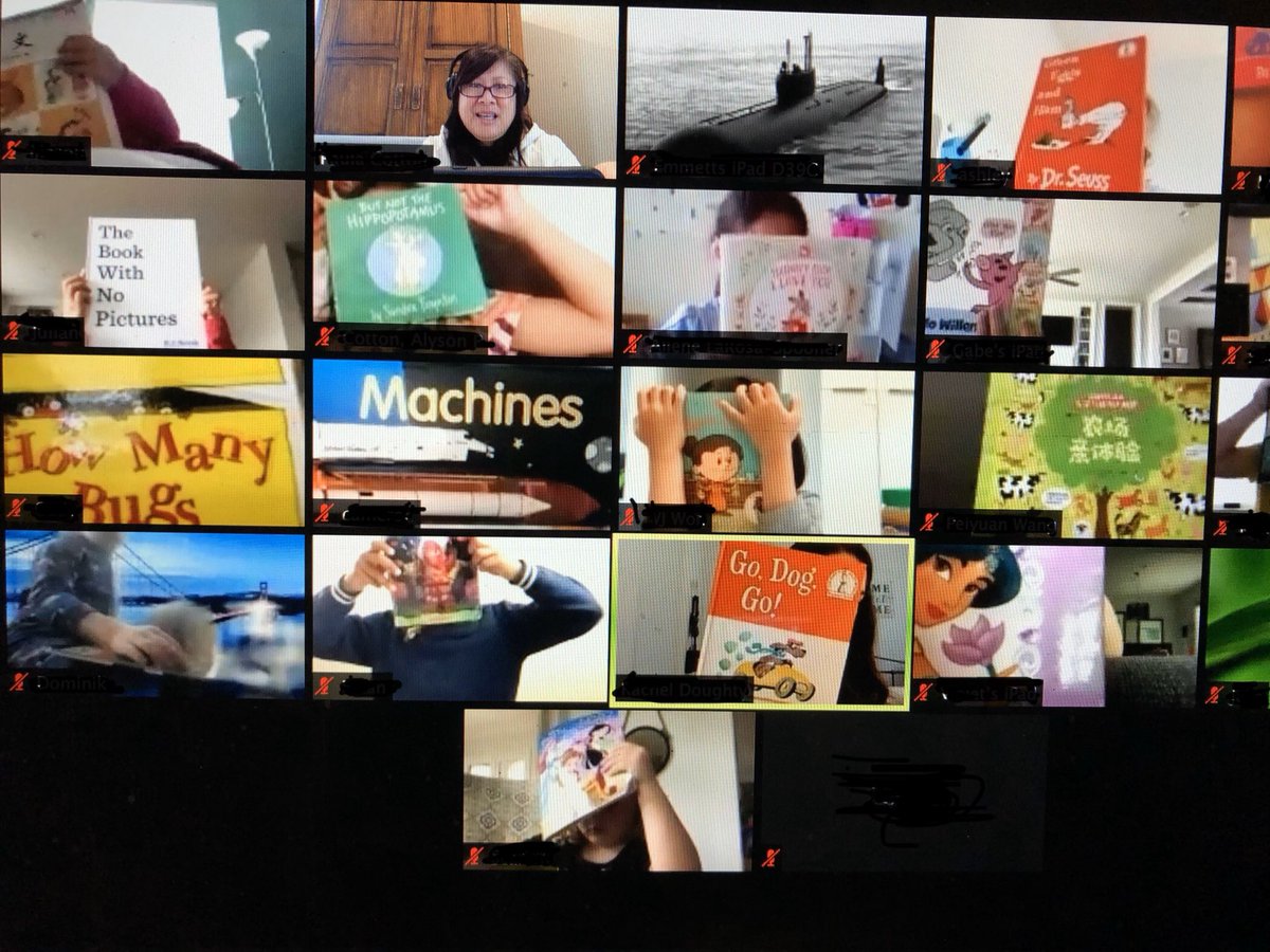 Bring your favorite book to @zoom_us Morning Meeting and share about them in breakout rooms! What are some ways you connect and build #community during #homelearning ? <a href="/Design39Campus/">Design39Campus</a> <a href="/EdReimagined/">Education Reimagined</a> <a href="/KidsDeserveIt/">Kids Deserve It</a> <a href="/teacher2teacher/">Teacher2Teacher</a> #tkteacher