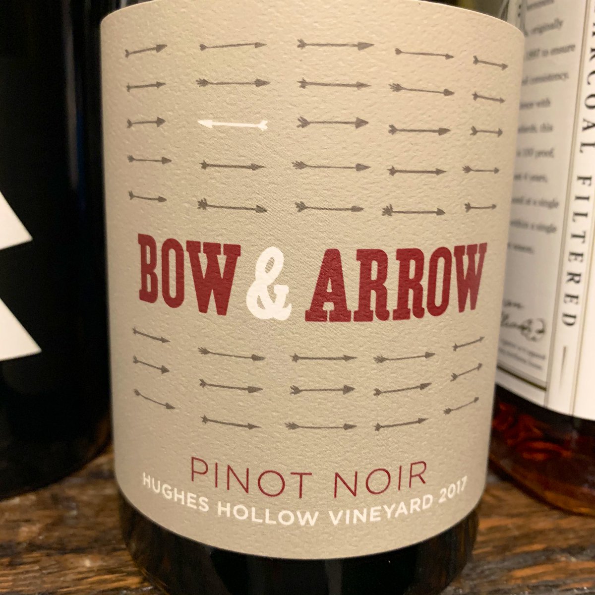 So this @bowandarrowwine Pinot is stellar: fruit, funk, acidity. Love it. So much good new stuff in OK from @ProvisionsOk @TheTulsaVoice @405Mag @wvwines