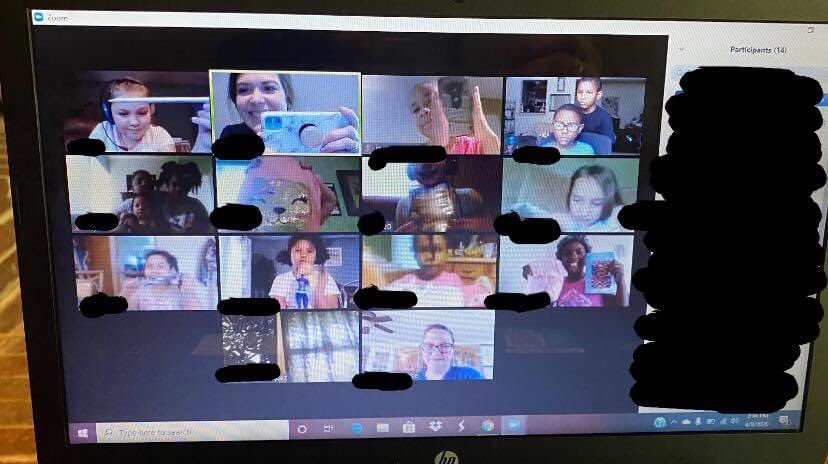 Mrs. Avery’s second grade class had a little fun on Zoom this afternoon! They had a zoom scavenger hunt. Students were to find:
1. Something blue
2. Something shaped like a rectangle
3. Something that’s special to them
This picture is of them showing something special to them!
