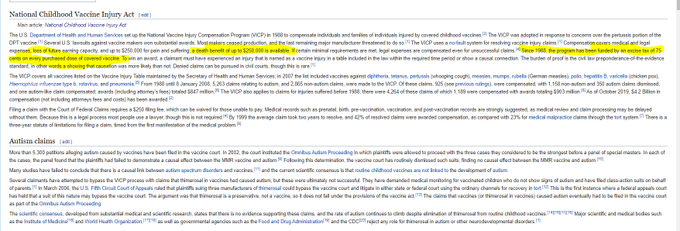 Oh look Oh look, a secret court was establishedBig Pharma has no liability here........must be nice. https://en.wikipedia.org/wiki/National_Vaccine_Injury_Compensation_Program