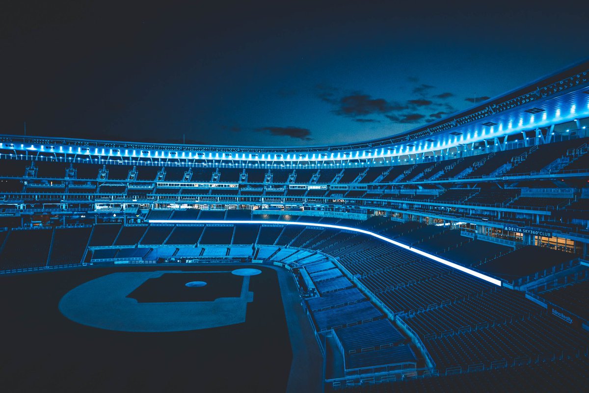 Twins's tweet photo. Tonight we #LightItBlue for all of the healthcare professionals and first responders who are on the frontlines fighting COVID-19. https://t.co/FJa94xlA8d
