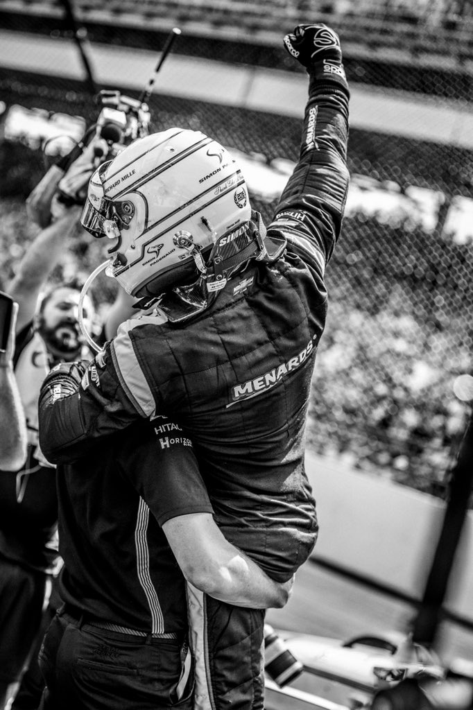 But, then I notice that  @simonpagenaud has stopped on the track and is getting out of the car. Another photographer has been tasked with rushing out there in the event this might happen but I can’t see him anywhere. I make the split second decision to go. *he was there as well*