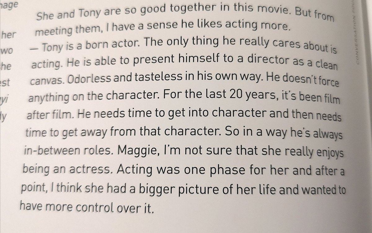 Wong Kar Wai on Maggie Cheung and Tony Leung Chiu WaiAnd on his actors: "You know, I don't shoot them that way because I like beauty. I do it because I love them."