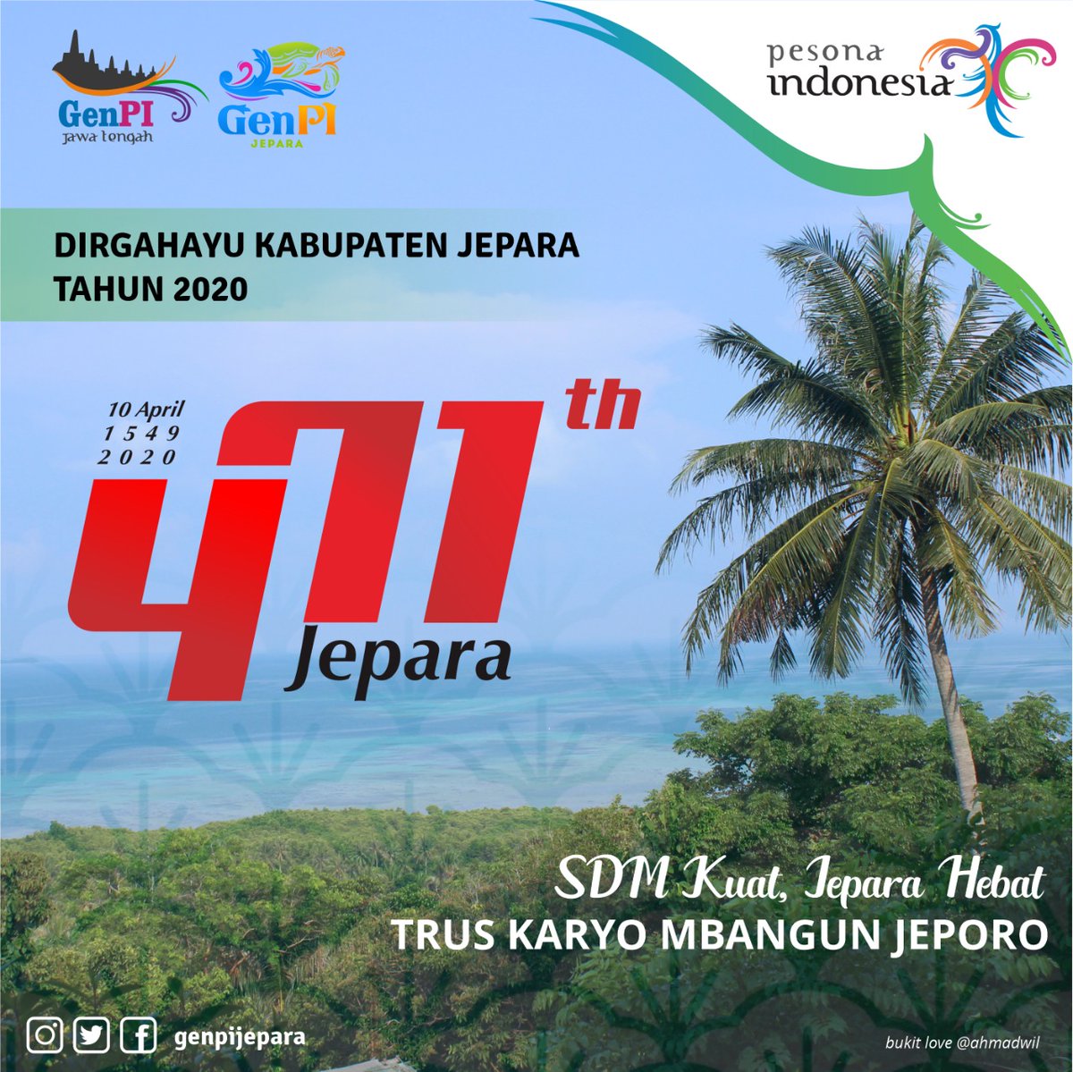 genpijepara's tweet photo. Dirgahayu Jeparaku
SDM kuat, Jepara hebat!
Trus Karyo Tataning Bumi https://t.co/vA02yzNLMM