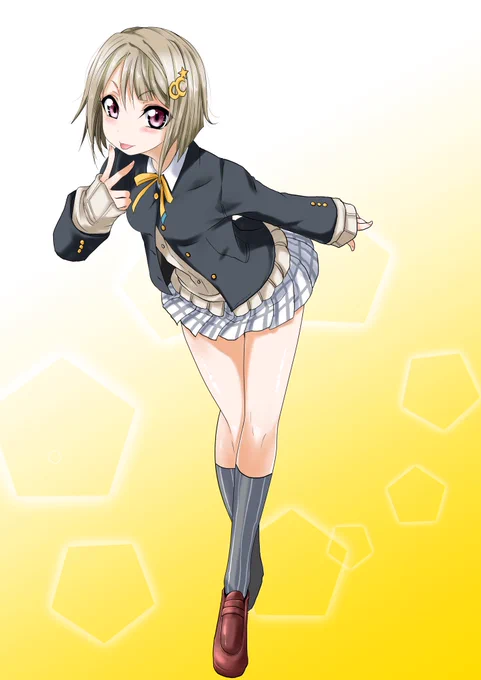 中須かすみ
#lovelive 
#虹ヶ咲
前ラフってたかすみん完成〜
結構良い気がする 