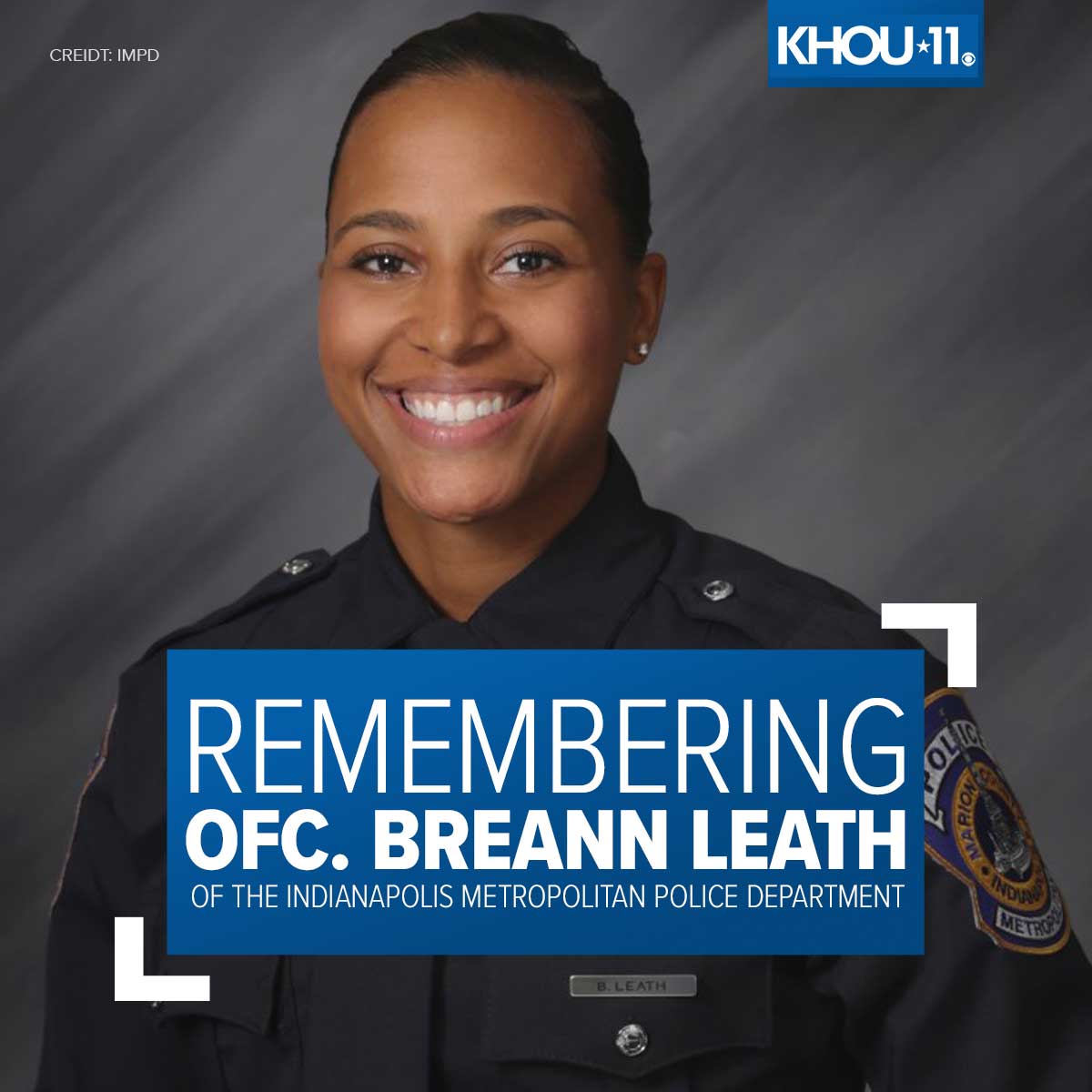 RIP 🙏 24-year-old Indianapolis Metropolitan Police Officer Briann Leath was shot and killed in the line of duty today. Our thoughts are with her family, friends and the community of Indianapolis.