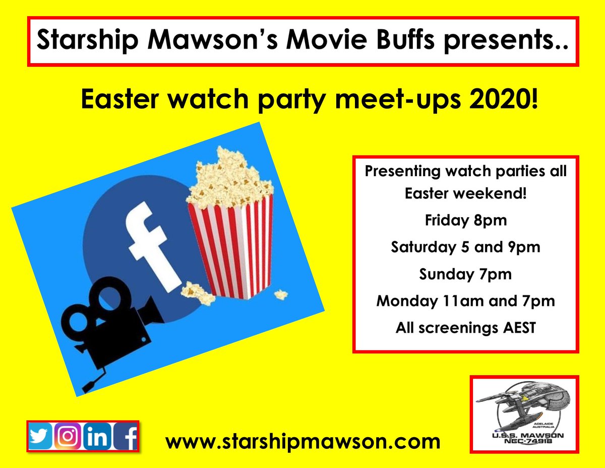 StarshipMawson's tweet photo. Will be a fun event to be sure!
#startrek @TrekGeeks @geeksocietyau @GeekEventsAu @greenlightkomix @AdelaideComicsC @MadZombieCo https://t.co/jpLSY7qHmT