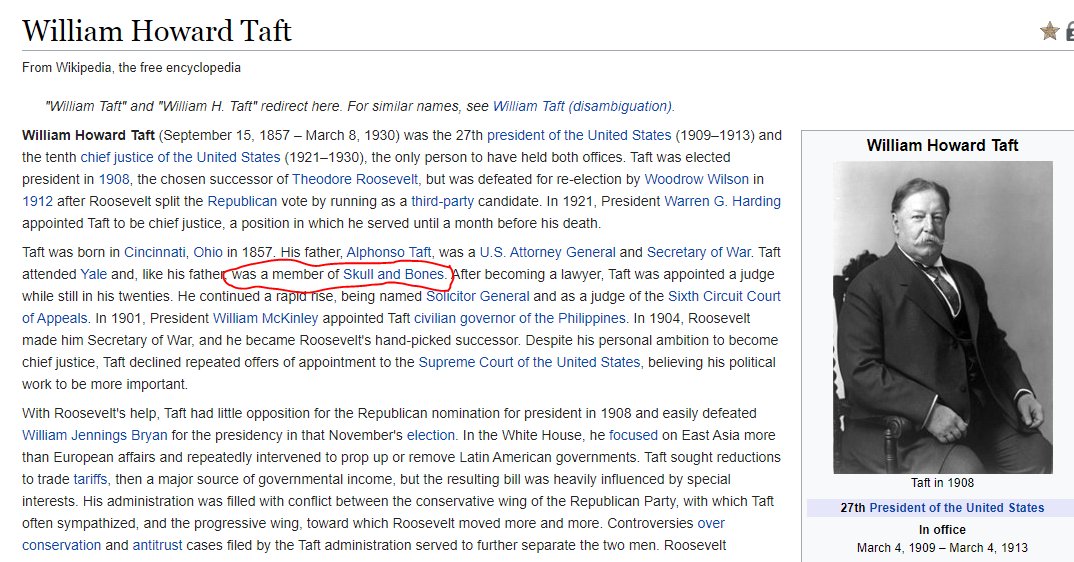 Let's refocus here:Who exactly IS this organization hellbent on depopulation?For this, lets take a look back atBuck V Bell (1927)Ruling: forced sterilization does not violate the constitutionChief Justice?Eugenist, Skull & Bones member & past presidentWilliam H Taft