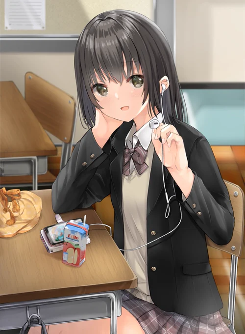 夕奈さんからご指名頂きました〜!JK描くのとか肌色成分多めの絵が好きです( 'ω' و(و " #絵描き繋がれ 