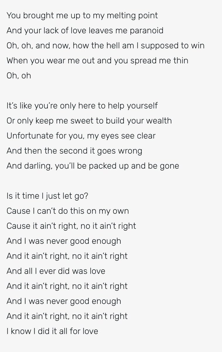 “It Ain’t Right”it was intended for her third studio album Moonlight, that was later called Dangerous Woman