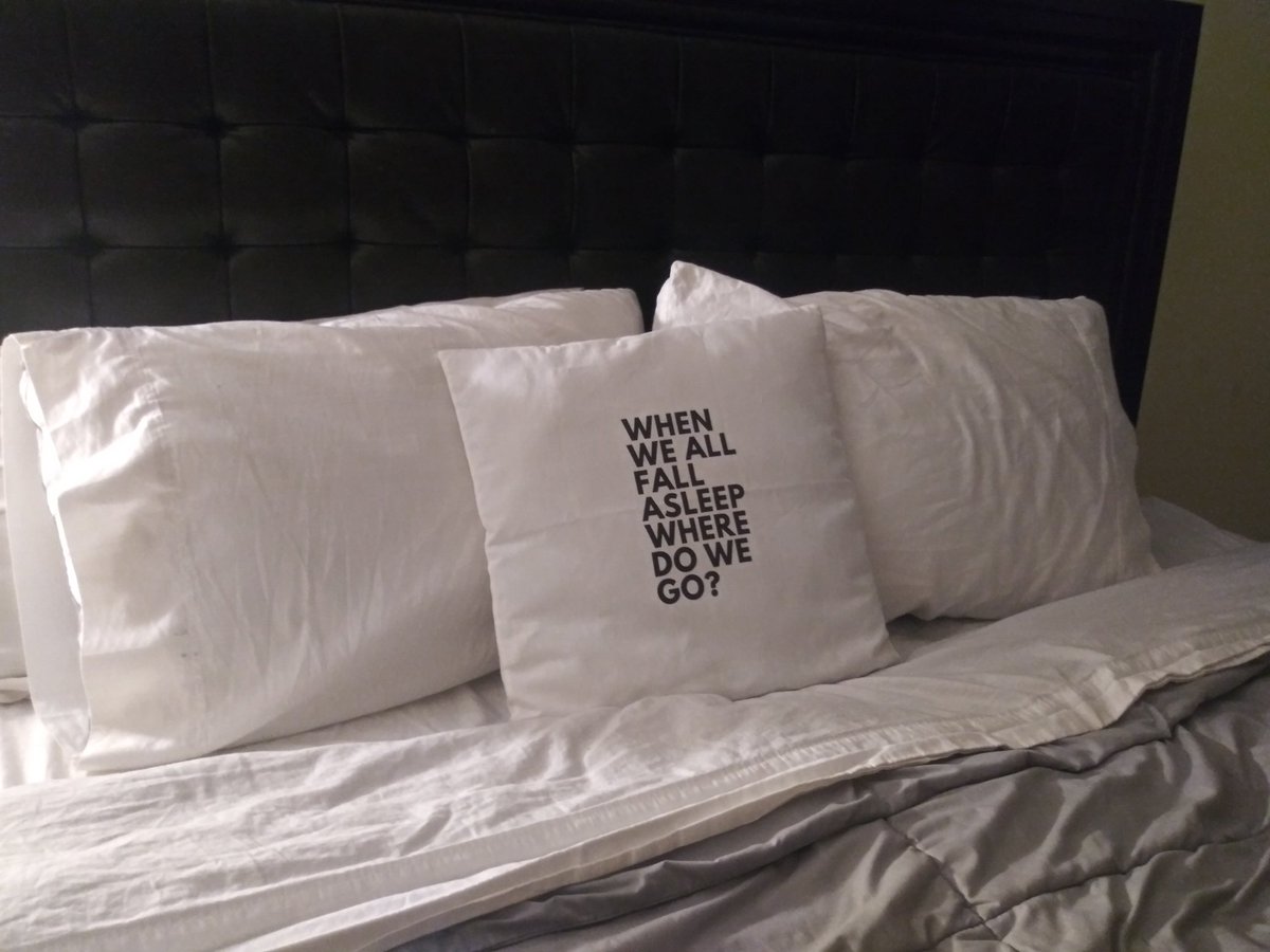 TheRealDMajor's tweet photo. When you have a screen printing side hustle + really like @billieeilish = you design and buy this for yourself to sleep ironically through a pandemic. #QuarantineActivities #imadeapillowcase #youwantone? https://t.co/K8ZzawrF8l